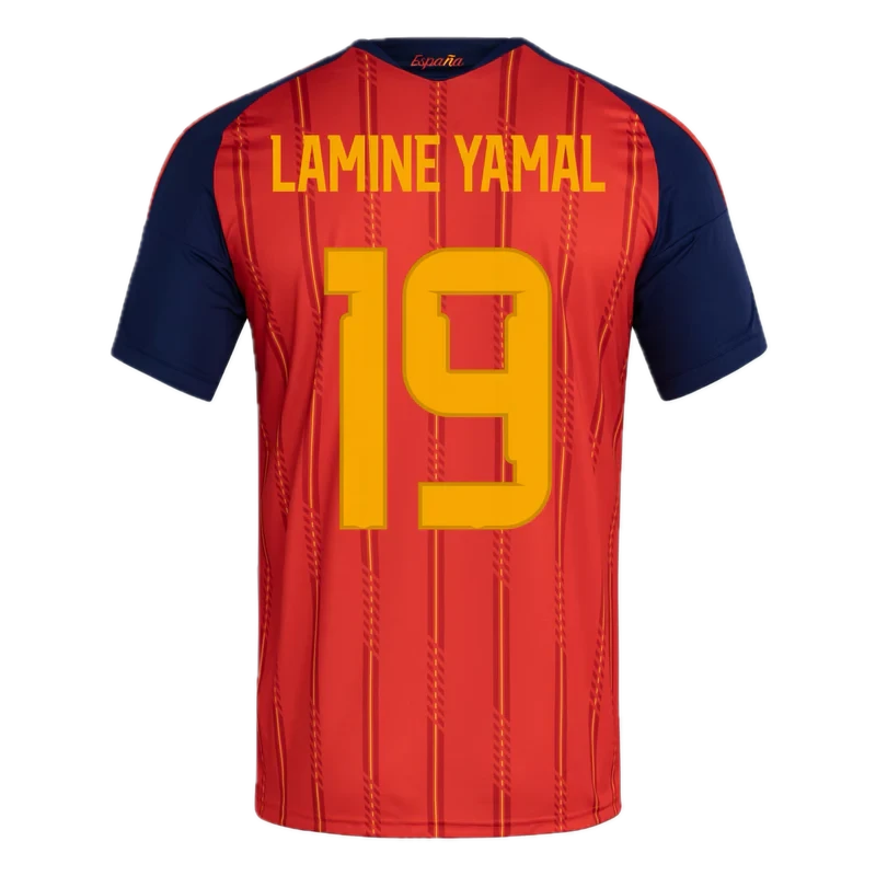 Maillot Domicile Espagne adidas 2026 – Lamine Yamal 19 – 2 Etoiles Champion du Monde